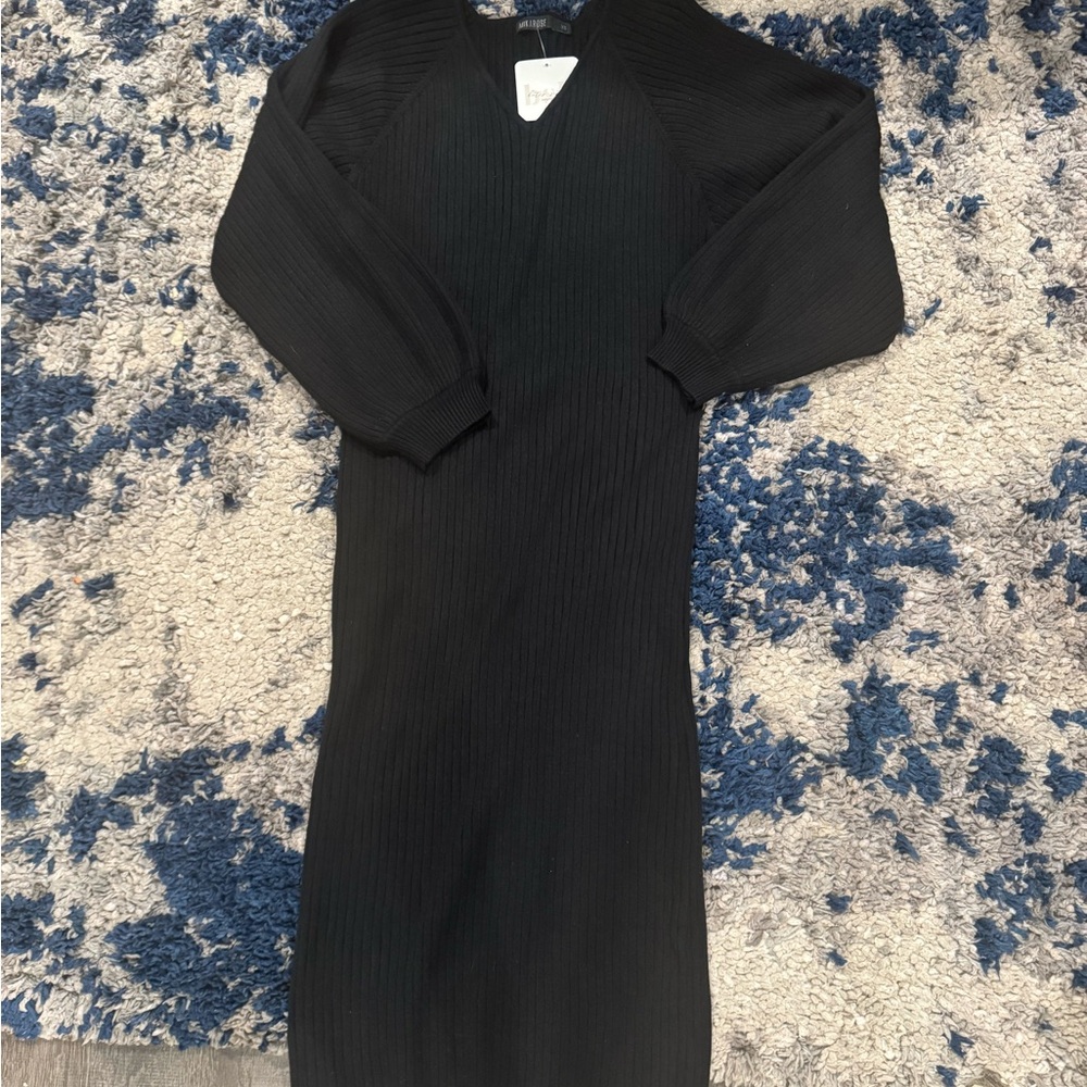 Mikarose Black Long Sleeve Dress